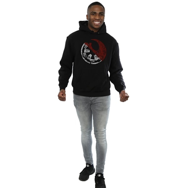 Star Wars Rogue One Rusty Emblems Hoodie L Svart Black L