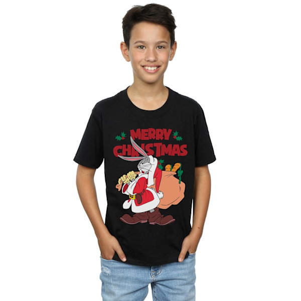 Looney Tunes Boys Santa Bugs Bunny T-shirt 5-6 år Svart Black 5-6 Years