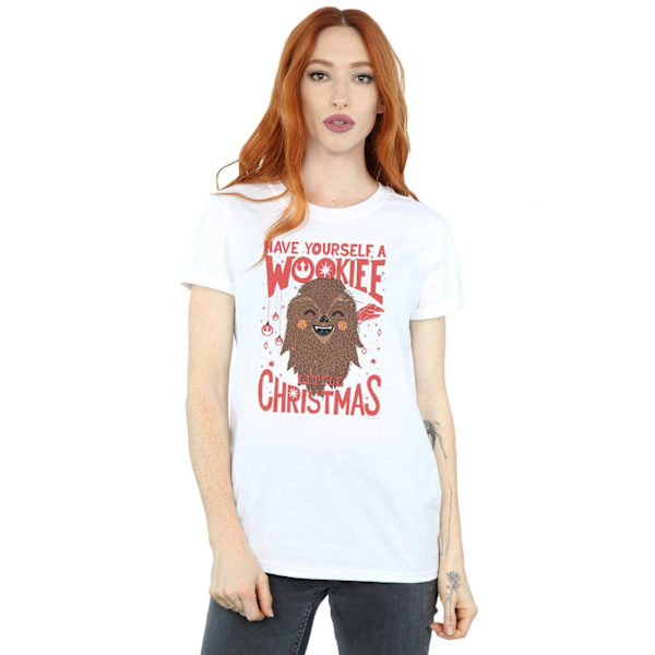 Star Wars Dam/Damer Wookiee Lilla Jul Bomull Pojkvän White M