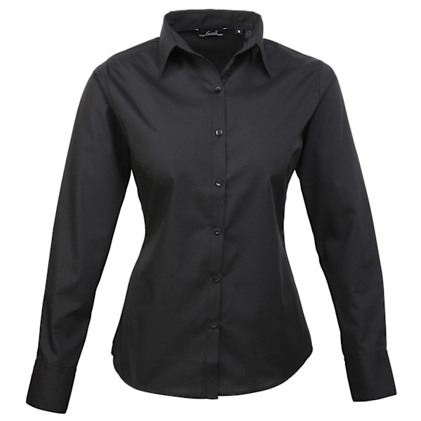 Premier Dam/Dam Poplin Långärmad Blus 6 Svart Black 6