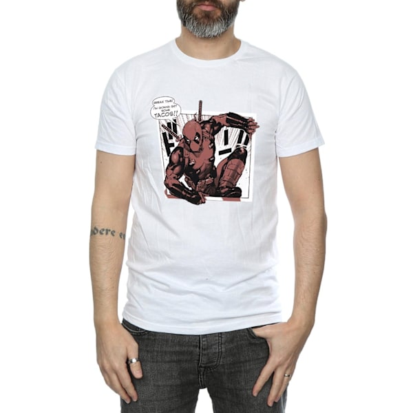 Marvel Deadpool Breaktime Tacos T-shirt M Vit White M