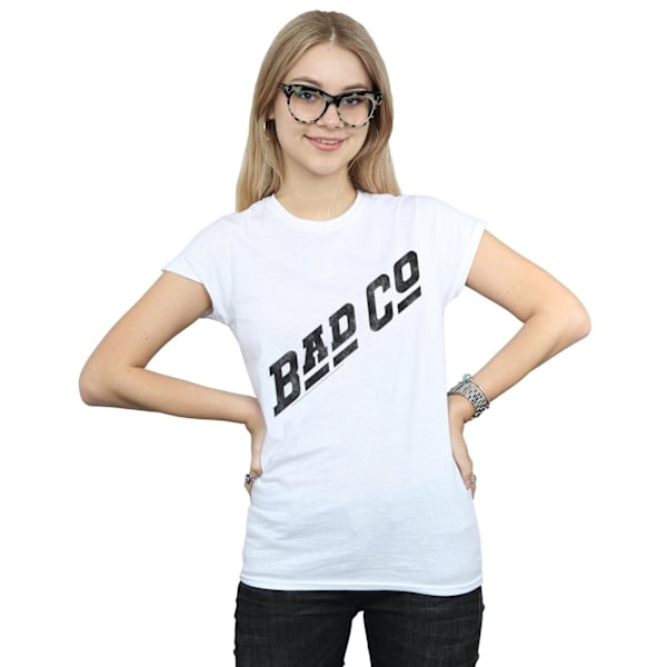 Bad Company Dam/Dam Distressed Logo Bomull T-shirt XXL Wh White XXL