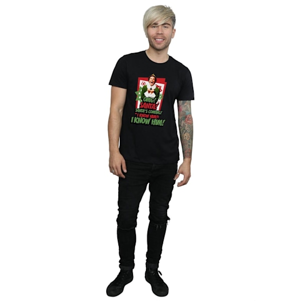 Elf herr OMG Santa T-shirt S svart Black S