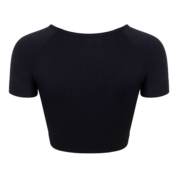 Silky Womens/Ladies Plain Active Crop Top XS Svart Black XS