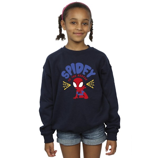 Marvel Girls Spidey And His Amazing Friends Rescue Sweatshirt 9 Navy Blue 9-11 Years