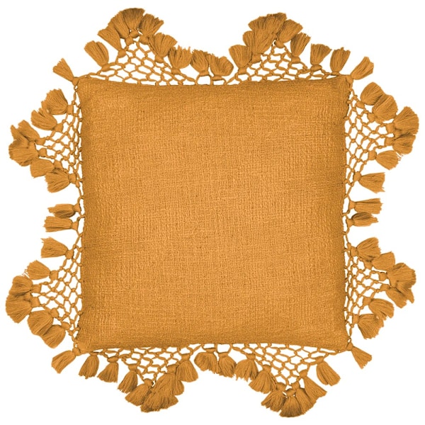 Yard Anko Makrame Kuddeöverdrag med fransar 45cm x 45cm Ginger Ginger 45cm x 45cm