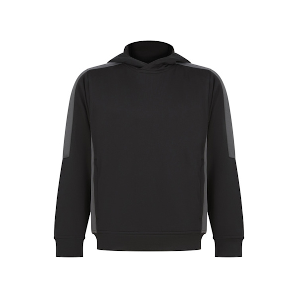 Finden & Hales Barn/Barn Team Kontrast Hoodie 3-4 År Bl Black/Gunmetal Grey 3-4 Years