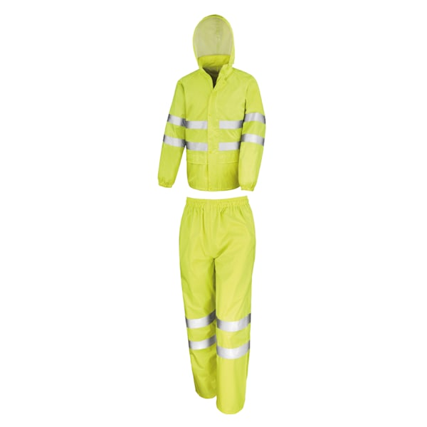 SAFE-GUARD av Result Unisex Vuxen Vattentät Hi-Vis Overall 4XL Fluro Gul Fluro Yellow 4XL