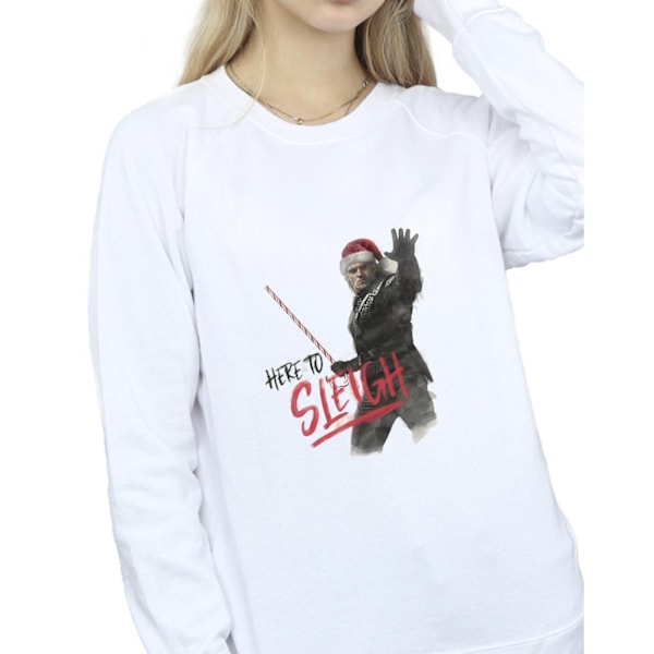 Netflix Dam/Damer The Witcher Here To Sleigh Sweatshirt S W White S