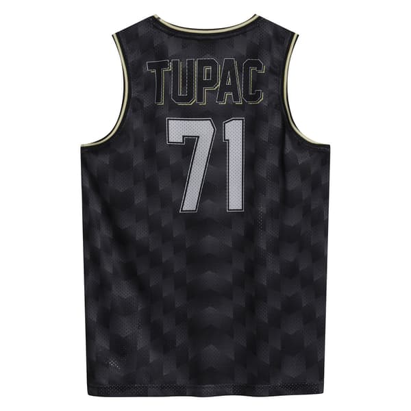 Amplified Tupac Shakur Basketbollströja för män L Svart Black L