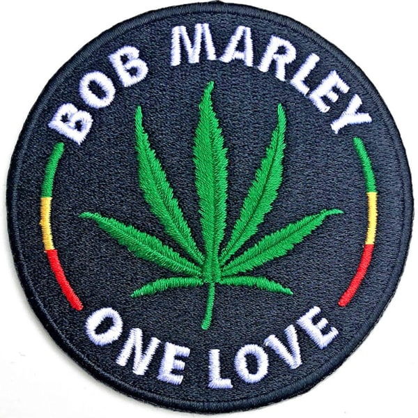 Bob Marley Leaf Iron On Patch En one size Flerfärgad Multicoloured One Size