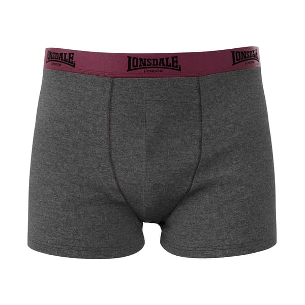 Lonsdale Boxershorts för män (2-pack) S Rost/Antracit Rust/Charcoal S