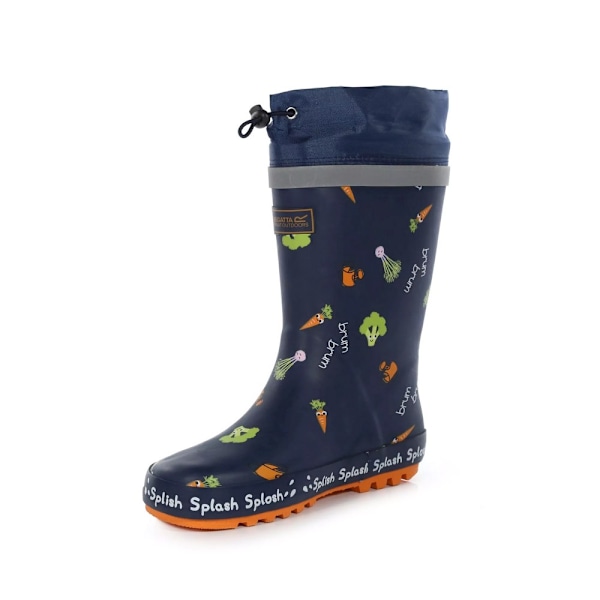 Regatta Barn/Barn Splash Greta Gris Wellington Stövlar 12 UK Navy/Orange/Green 12 UK Child