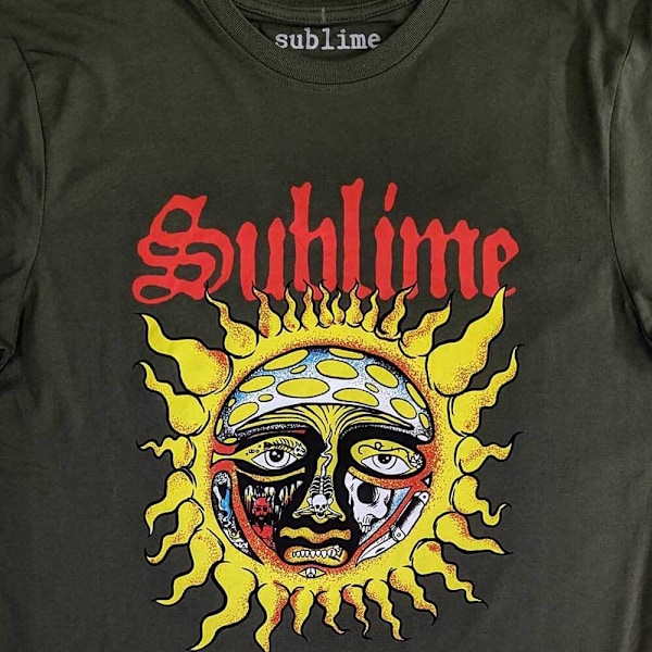 Sublime Unisex Adult Sun T-Shirt XL Grön/Gul Green/Yellow XL