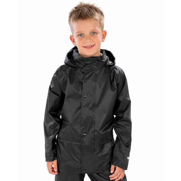 Result Core Barn/Barn Vattentät Over Jacket 7-8 År Bla Black 7-8 Years