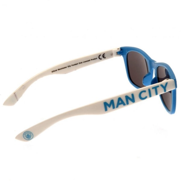 Manchester City FC barn/barn Retro solglasögon One Size Sky Sky Blue/White One Size