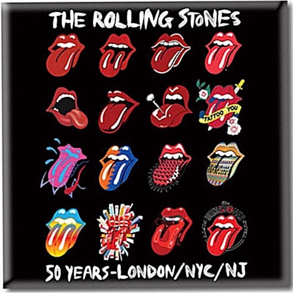 The Rolling Stones Evolution Logo Kylskåpsmagnet En Storlek Svart/ Black/White/Red One Size