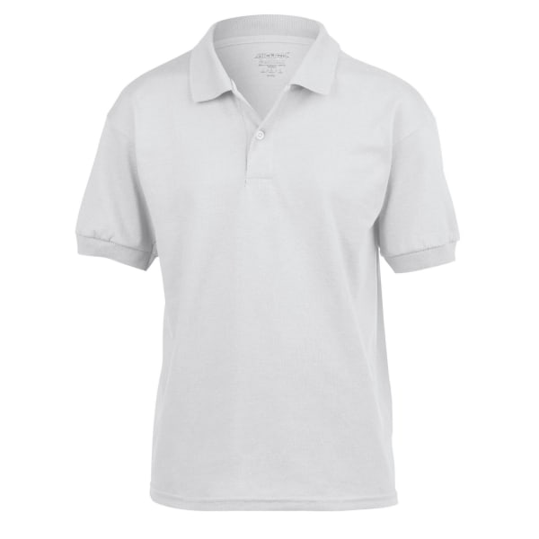Gildan Childrens/Kids Dryblend Jersey Stickad Polo Shirt 7-8 Ye White 7-8 Years