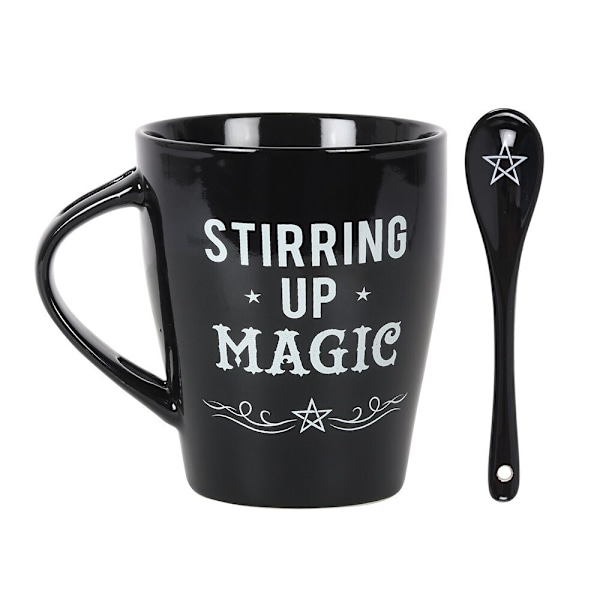 Something Different Stirring Up Magic Keramisk Mugg Set En Storlek Black/White One Size