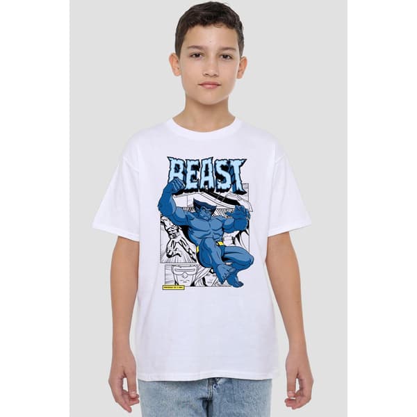Marvel Barn/Barn X-Men Beast Serietidnings T-shirt 3-4 År Vit White 3-4 Years