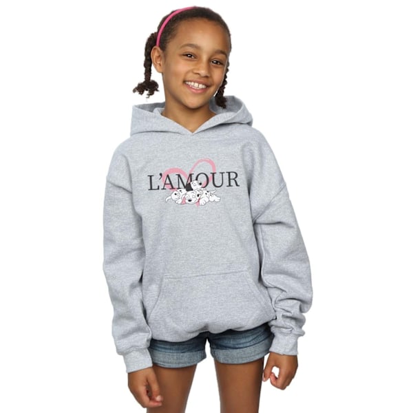 Disney Girls 101 Dalmatians L´Amour Hoodie 5-6 år Sport Grå Sports Grey 5-6 Years