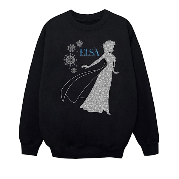 Disney Boys Frozen Elsa Jul Silhouette Sweatshirt 12-13 år Black 12-13 Years