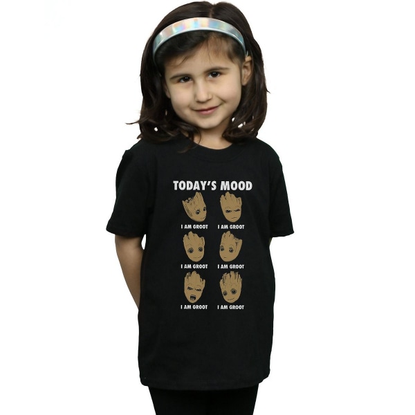 Guardians Of The Galaxy Girls Today's Mood Baby Groot Cotton T- Black 7-8 Years