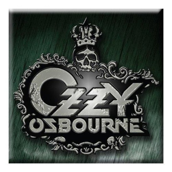 Ozzy Osbourne Crest-logotyp Kylskåpsmagnet En one size svart/grå/grå Black/Grey/Green One Size