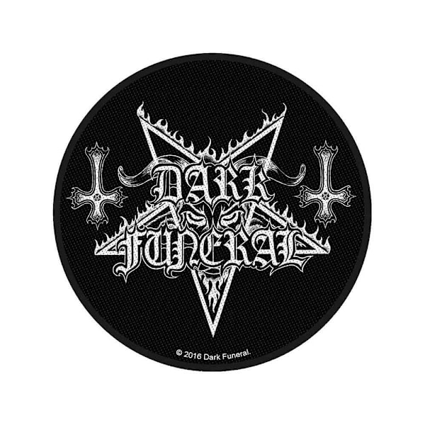 Dark Funeral vävd cirkellogotyp lapp En storlek svart/vit Black/White One Size