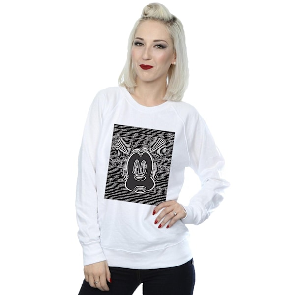 Disney Dam/Kvinnor Mickey Mouse Magic Eye Sweatshirt L Vit White L