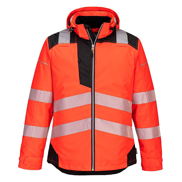 Portwest Herr PW3 Varsel Vinterjacka L Röd/Svart Red/Black L
