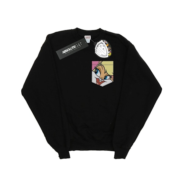 Looney Tunes Pojkar Lola Bunny Ansikte Faux Fick Sweatshirt 5-6 År Black 5-6 Years