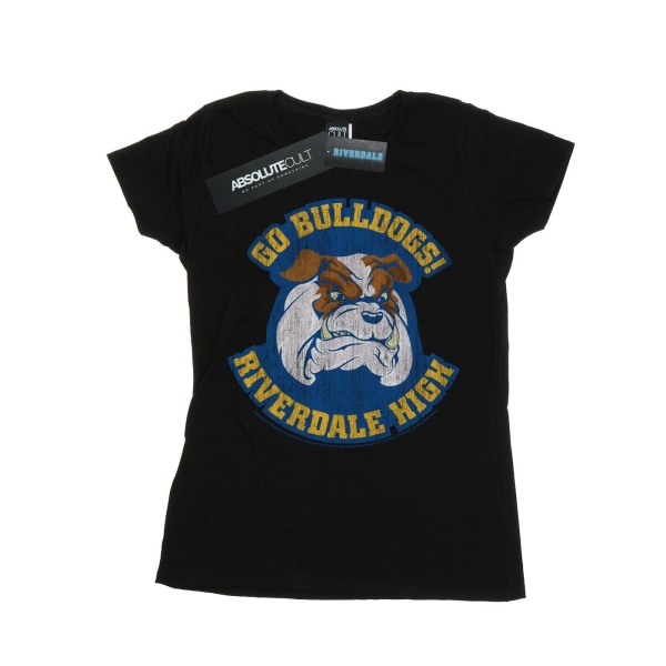 Riverdale T-shirt i bomull för dam/dam Riverdale High Bulldogs Black XXL