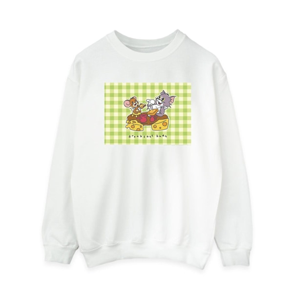 Tom And Jerry Damtröja för kvinnor/damer Breakfast Buds Sweatshirt XL Vit White XL