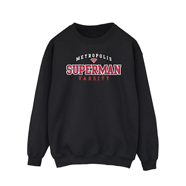DC Comics Herr Superman Metropolis Varsity Sweatshirt L Svart Black L