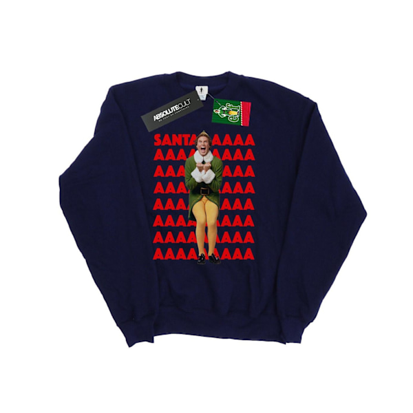 Elf Flickor Buddy Santa Scream Sweatshirt 5-6 År Marinblå Navy Blue 5-6 Years