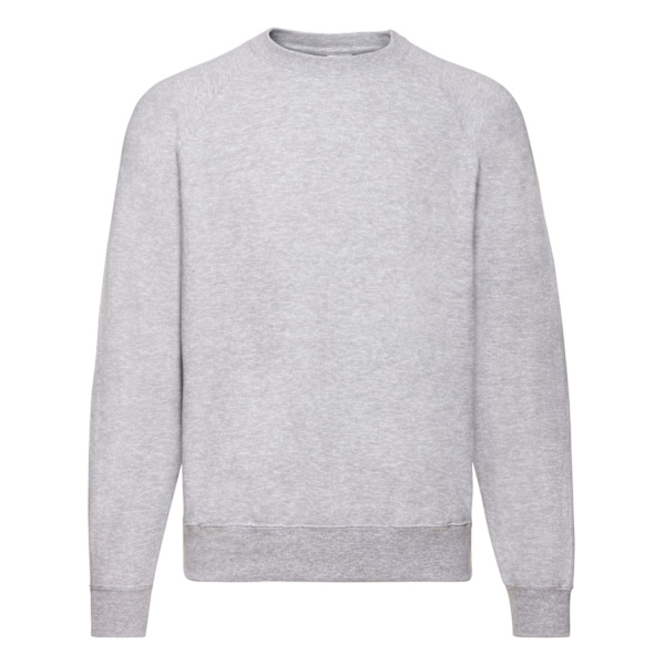 Fruit of the Loom Unisex Vuxen Klassisk Heather Raglan Sweatshirt Grey M