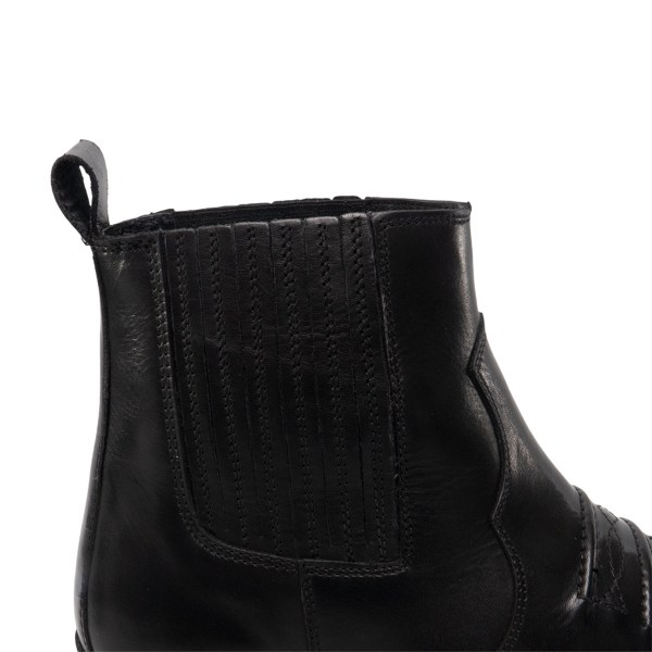 Woodland Mens Distressed Leather Gusset Western Ankel Boots 10 Black 10 UK