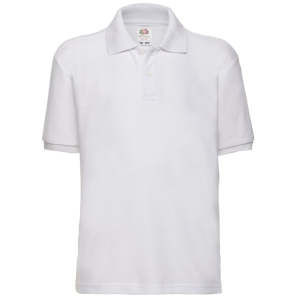 Fruit Of The Loom Barn/Barn Unisex 65/35 Pique Poloskjorta White 5-6
