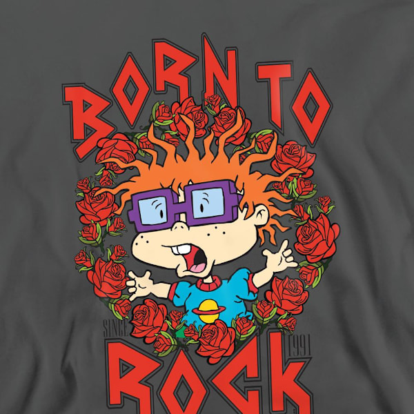 Rugrats Unisex Vuxen Chucky Was Born To Rock Sweatshirt M Charc Charcoal M