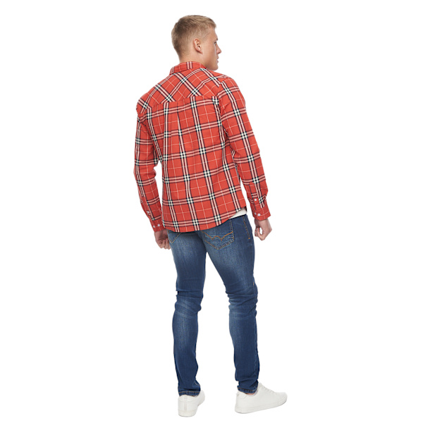 Bewley & Ritch Herr Buford Rutig Skjorta L Röd Red L
