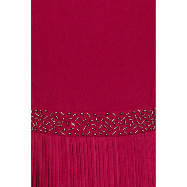 Little Mistress Dam/Damer Madison Dekorerad Midja Maxi Dr Berry Pink 10 UK