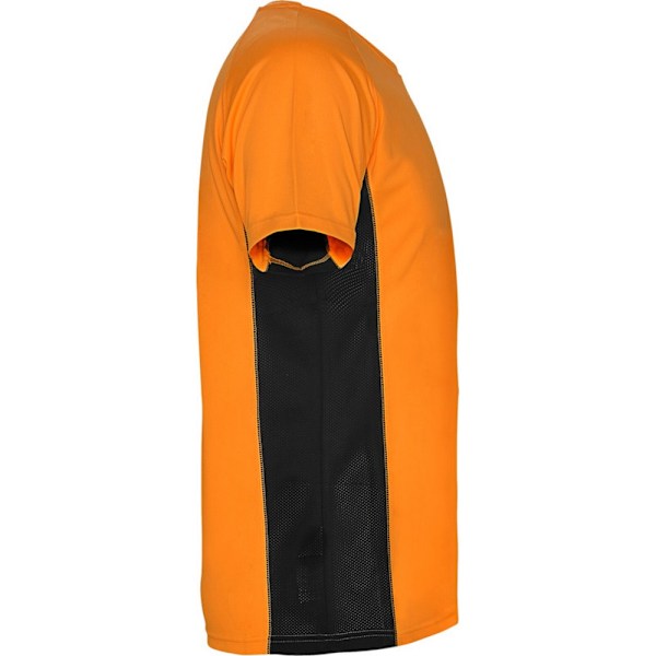 Roly Herr Shanghai Kortärmad Sport T-shirt S Fluorescerande Orange Fluorescent Orange/Solid Black S