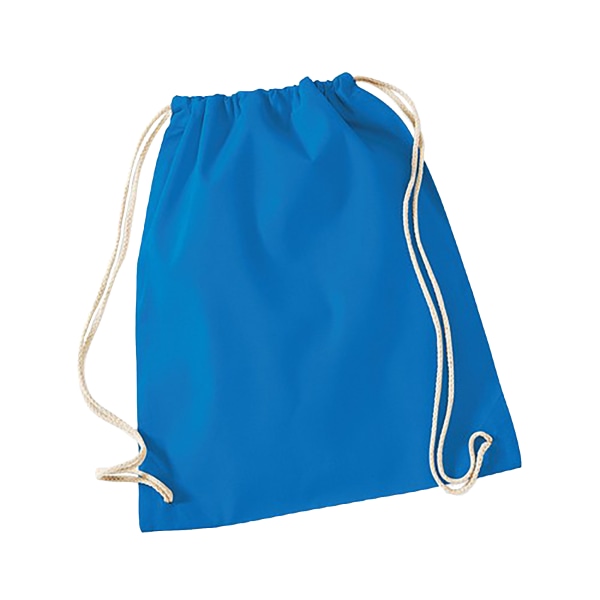Westford Mill Cotton Gymsac Bag - 12 liter (paket med 2) One Siz Sapphire Blue One Size