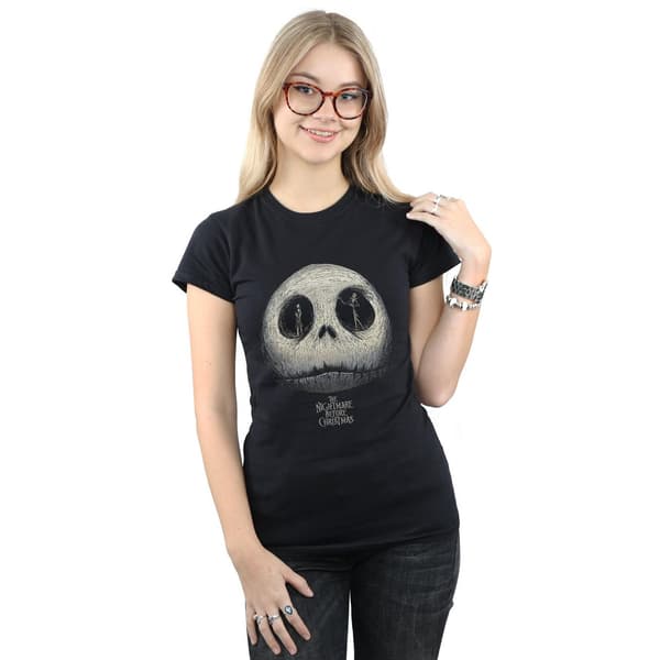 Disney Dam/Dam Mardrömmen före jul Jack's ögon bomullströja Black XXL