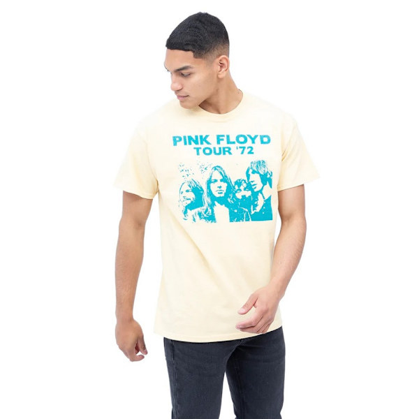 Pink Floyd Mens Tour 72 Bomull T-Shirt L Guld Gold L