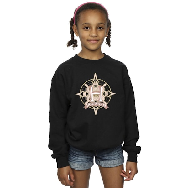 Harry Potter Hogwarts Snöflinga Sweatshirt för flickor 7-8 år Svart Black 7-8 Years