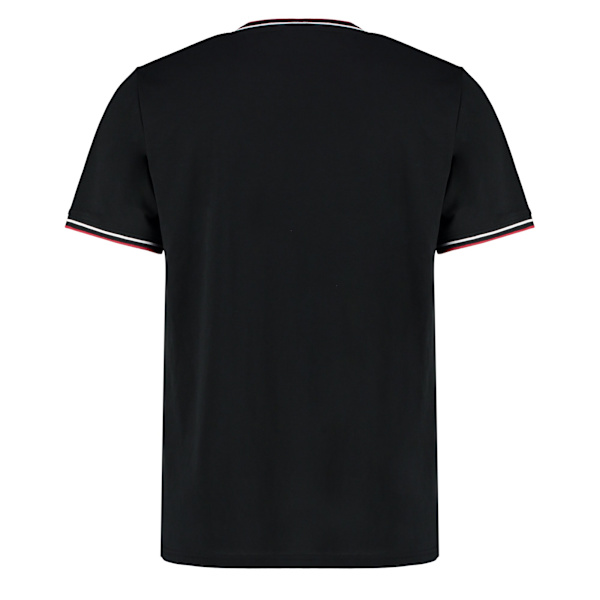Kustom Kit Herr Tipped Fashion T-Shirt XL Svart/Vit/Röd Black/White/Red XL