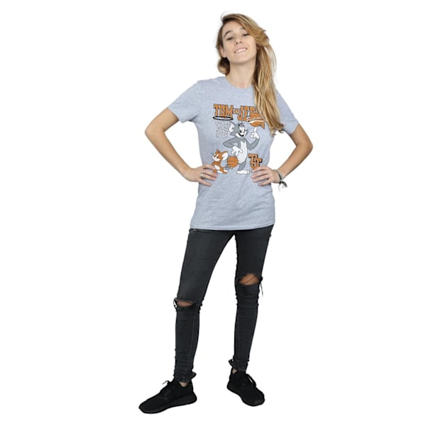 Tom och Jerry Dam/Dam Spinning Basketboll Bomull Boyfrien Sports Grey XL