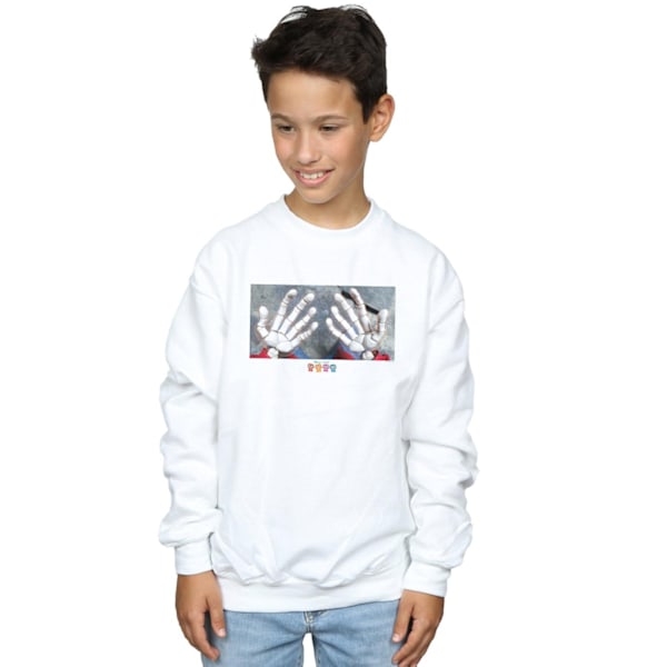 Disney Boys Coco Miguel Skeletthänder Sweatshirt 9-11 år Vit White 9-11 Years